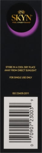 SKYN® Feel Everything™ Elite Non-Latex Lubricated Condoms Perspective: left