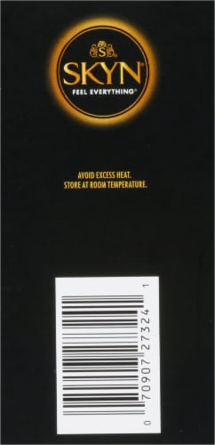 Lifestyles SKYN® Original Lubricated Non-Latex Condom Perspective: left