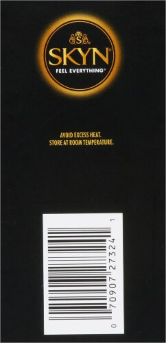 Lifestyles SKYN® Original Lubricated Non-Latex Condom Perspective: left
