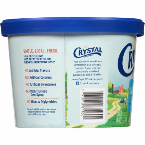 Crystal Creamery Classic Vanilla Ice Cream Perspective: left