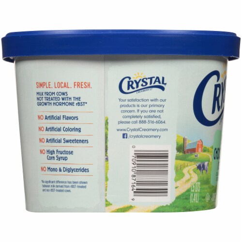 Crystal Creamery Mint Chocolate Chip Ice Cream Perspective: left
