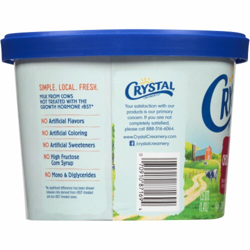 Crystal Creamery Cherry Chocolate Chunk Ice Cream Perspective: left