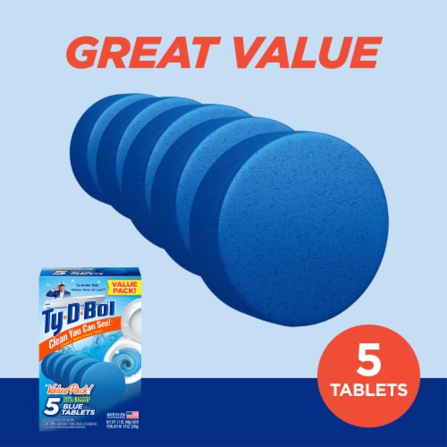 Ty-D-Bol® Blue Tablets Toilet Bowl Cleaner Perspective: left