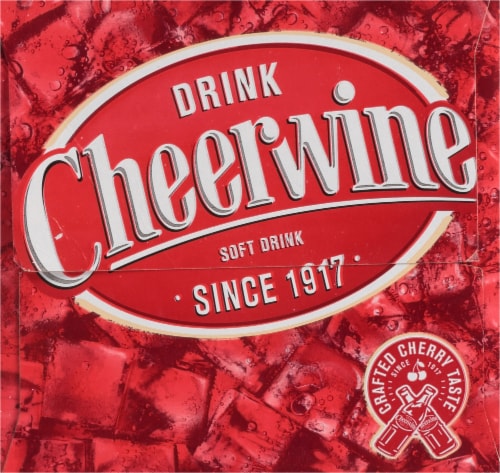 Cheerwine Cherry Soda Cans Perspective: left