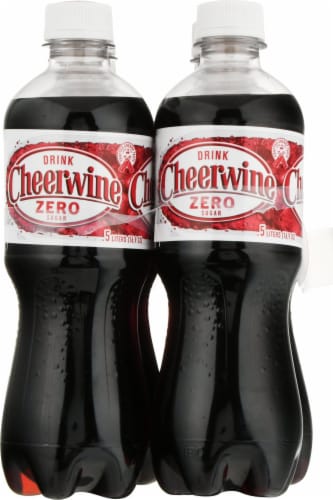 Cheerwine Diet Cherry Soda Bottles Perspective: left