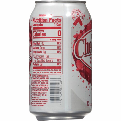Cheerwine Zero Sugar Soft Drink Perspective: left