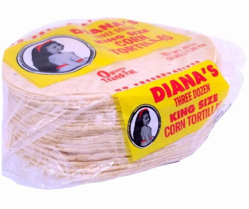 Diana's King Size Three Dozen Yellow Corn Tortillas Perspective: left
