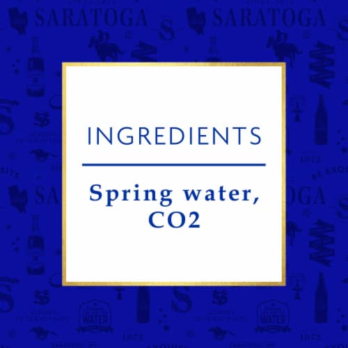 Saratoga Sparkling Bottled Water Perspective: left