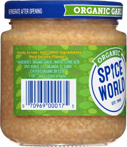 Spice World Organic Garlic Perspective: left