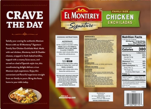 El Monterey® Signature Family Size Frozen Chicken Enchiladas Perspective: left