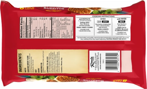 El Monterey® Family Size Beef and Bean Red Chili Frozen Burritos Perspective: left