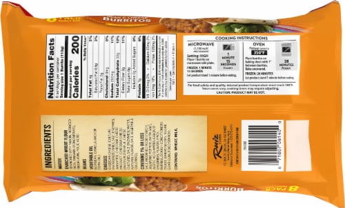 El Monterey® Family Size Bean and Cheese Frozen Burritos Perspective: left