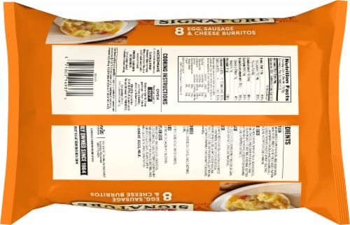 El Monterey® Signature Egg Sausage and Cheese Burritos Frozen Perspective: left