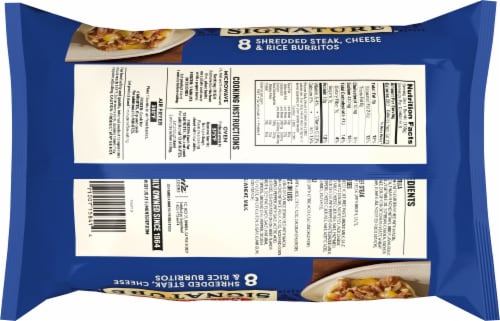 El Monterey® Signature Shredded Steak Cheese & Rice Frozen Burritos Perspective: left