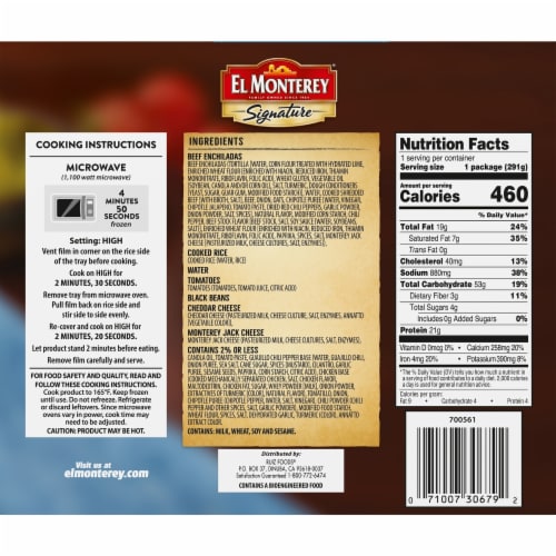 El Monterey® Signature Frozen Entrée Beef Enchiladas Perspective: left