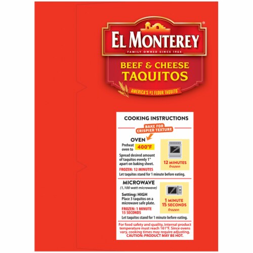 El Monterey® Beef & Cheese Flour Taquitos Value Pack Perspective: left