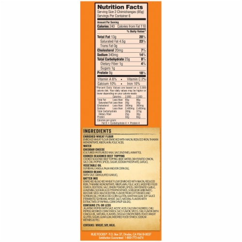 El Monterey® Extra Crunchy Nacho Cheese & Beef Mini Chimis Perspective: left