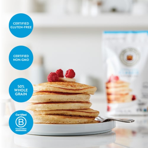 King Arthur Gluten-Free Pancake Mix, Non-GMO Project Verified, Certified Kosher Perspective: left