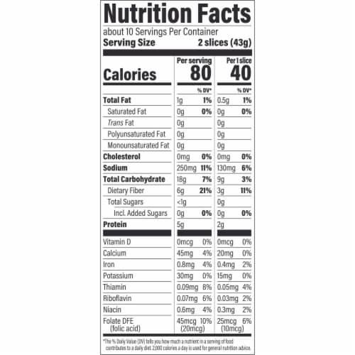 D'Italiano Reduced Calorie Italian Bread Perspective: left