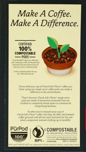 Chock Full o' Nuts Midtown Manhattan Medium Roast Coffee Pods Perspective: left
