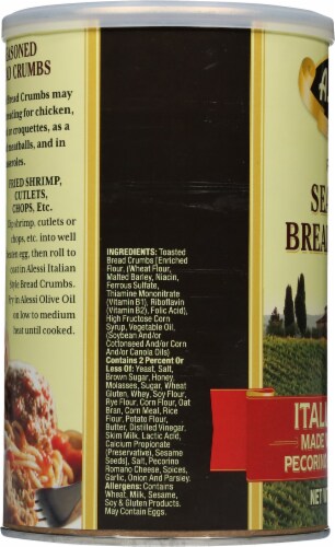 Alessi Italian Style Seasoned Bread Crumbs Perspective: left