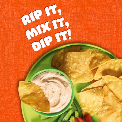 Hidden Valley Fiesta Ranch Dips Mix Packet Perspective: left