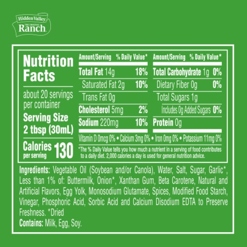 Hidden Valley Garlic Ranch Dressing Salad Dressing for Quick Meals Perspective: left