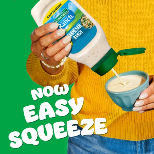 Hidden Valley Parmesan Ranch Condiment and Dressing Easy Squeeze Bottle Perspective: left