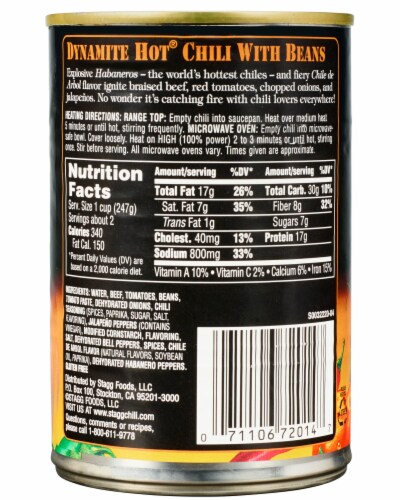 Stagg® Dynamite Hot® Chili With Beans Perspective: left