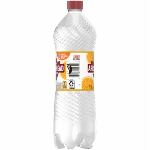 Arrowhead Mandarin Orange Sparkling Mountain Spring Water Perspective: left