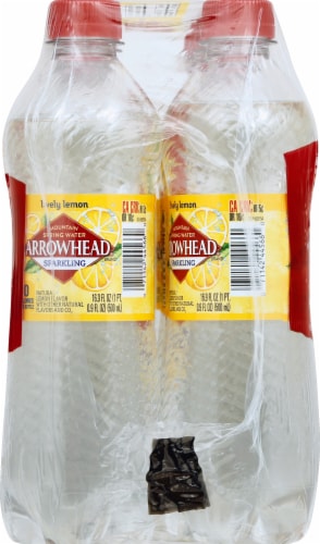Arrowhead® Mountain Spring Lemon Flavored Sparkling Bottled Water Perspective: left