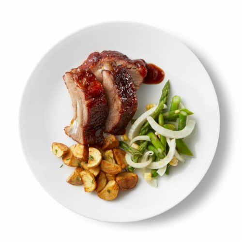 Corelle Livingware Laminated Glass Plate - Winter Frost White Perspective: left