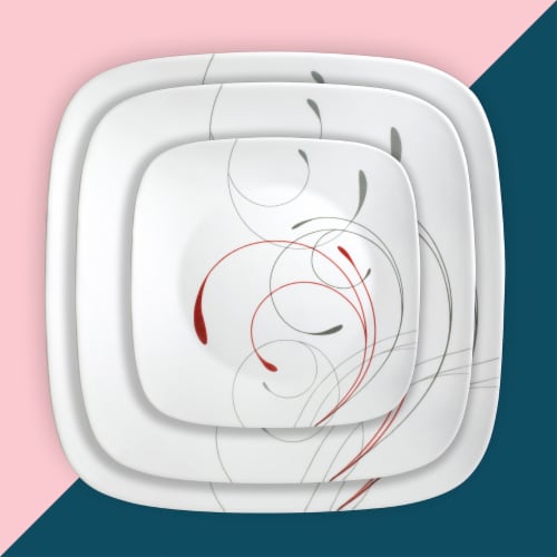 Corelle® Square Splendor Dinner Plate - White Perspective: left