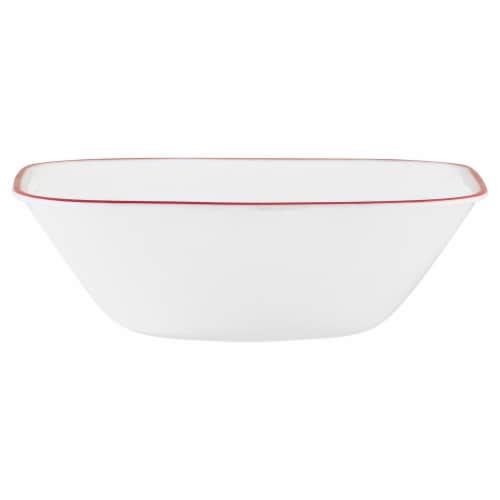 Corelle® Splendor Soup and Cereal Bowl - White/Red Perspective: left