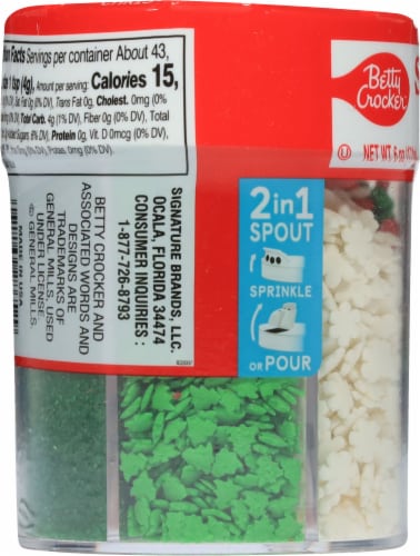 Betty Crocker™ Assorted Christmas Mix Sprinkles Perspective: left
