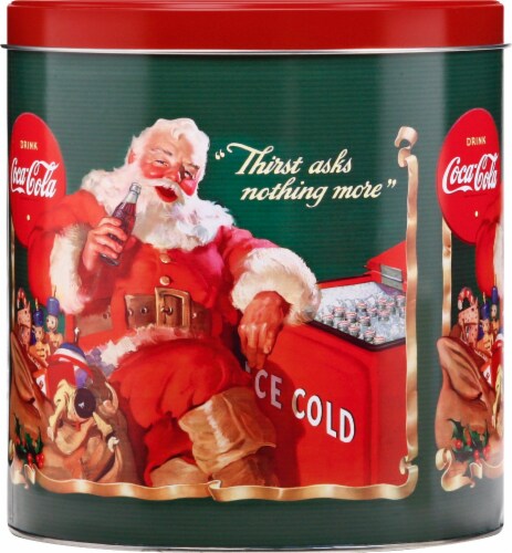 Popcorn Coke Santa Popcorn Tin Perspective: left