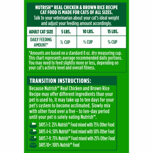 Rachael Ray Nutrish Chicken & Brown Rice Recipe Dry Cat Food Perspective: left