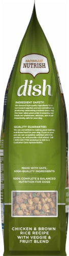 Rachael Ray® Nutrish Dish Chicken & Brown Rice with Veggies & Fruits Dog Food Perspective: left