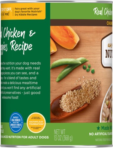 Rachael Ray® Nutrish® Real Chicken Chunks in Gravy Dog Food Perspective: left