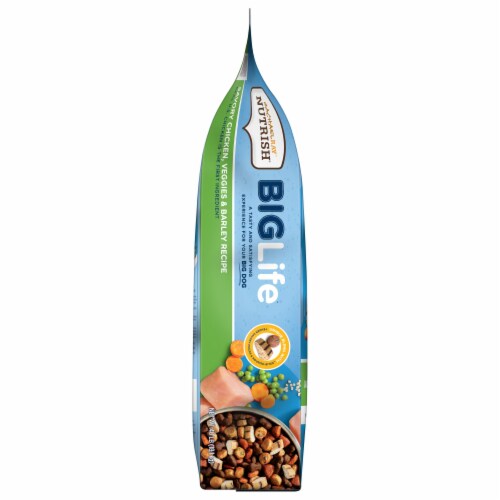 Rachael Ray Nutrish Big Life Savory Chicken Veggie & Barley Recipe Dry Dog Food Perspective: left