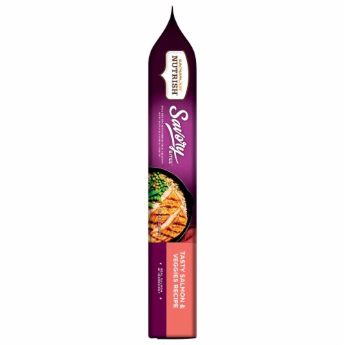 Rachael Ray® Nutrish® Savory Bites Tasty Salmon & Veggies Recipe Food for Cats Perspective: left
