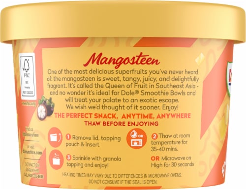 Dole® Mango Gets Mangosteen™ Smoothie Bowl Perspective: left
