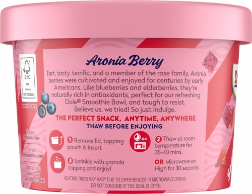 Dole® Strawberry Meets Aronia™ Smoothie Bowl Perspective: left