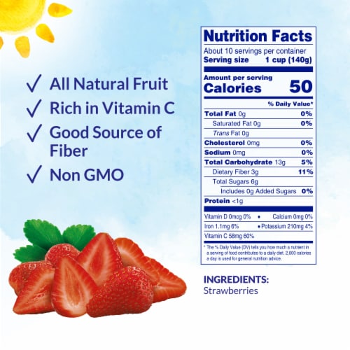 DOLE® Frozen Sliced Strawberries Perspective: left
