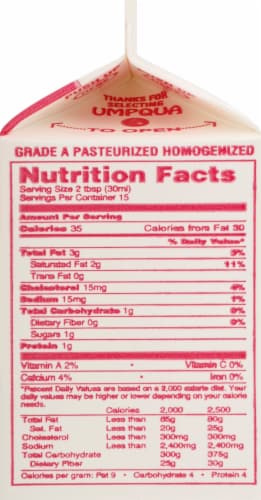 Umpqua Dairy Half Half Cream 1 Pt Food 4 Less