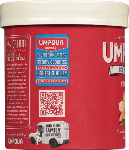 Umpqua Dairy Vanilla Ice Cream Perspective: left