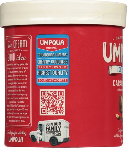 Umpqua Caramel Cone Ice Cream Tub Perspective: left