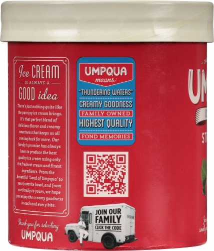 Umpqua Strawberry Ice Cream Tub Perspective: left
