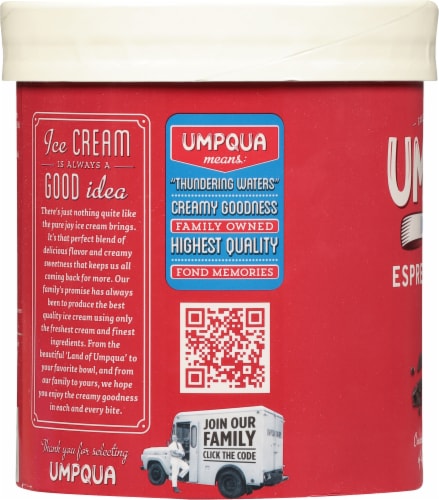Umpqua Espresso Madness Ice Cream Tub Perspective: left