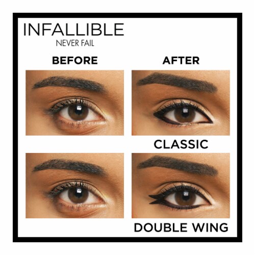 L'Oreal Paris Infallible Carbon Black Never Fail Pencil Eyeliner with Built in Sharpener Perspective: left